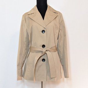 NWOT Ellen Tracy Tan Trench Coat